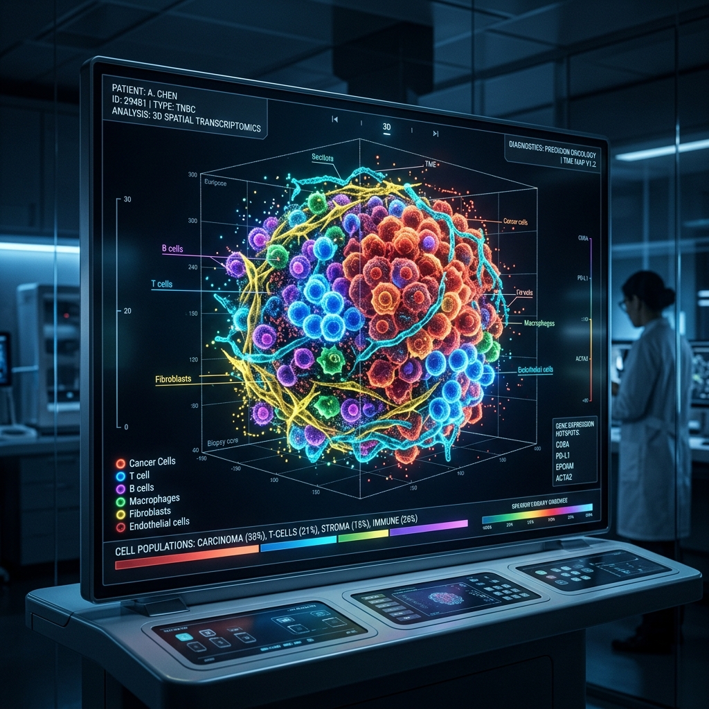 Spatial Transcriptomics Mapping the Tumor Microenvironment in 3D for Precision Care